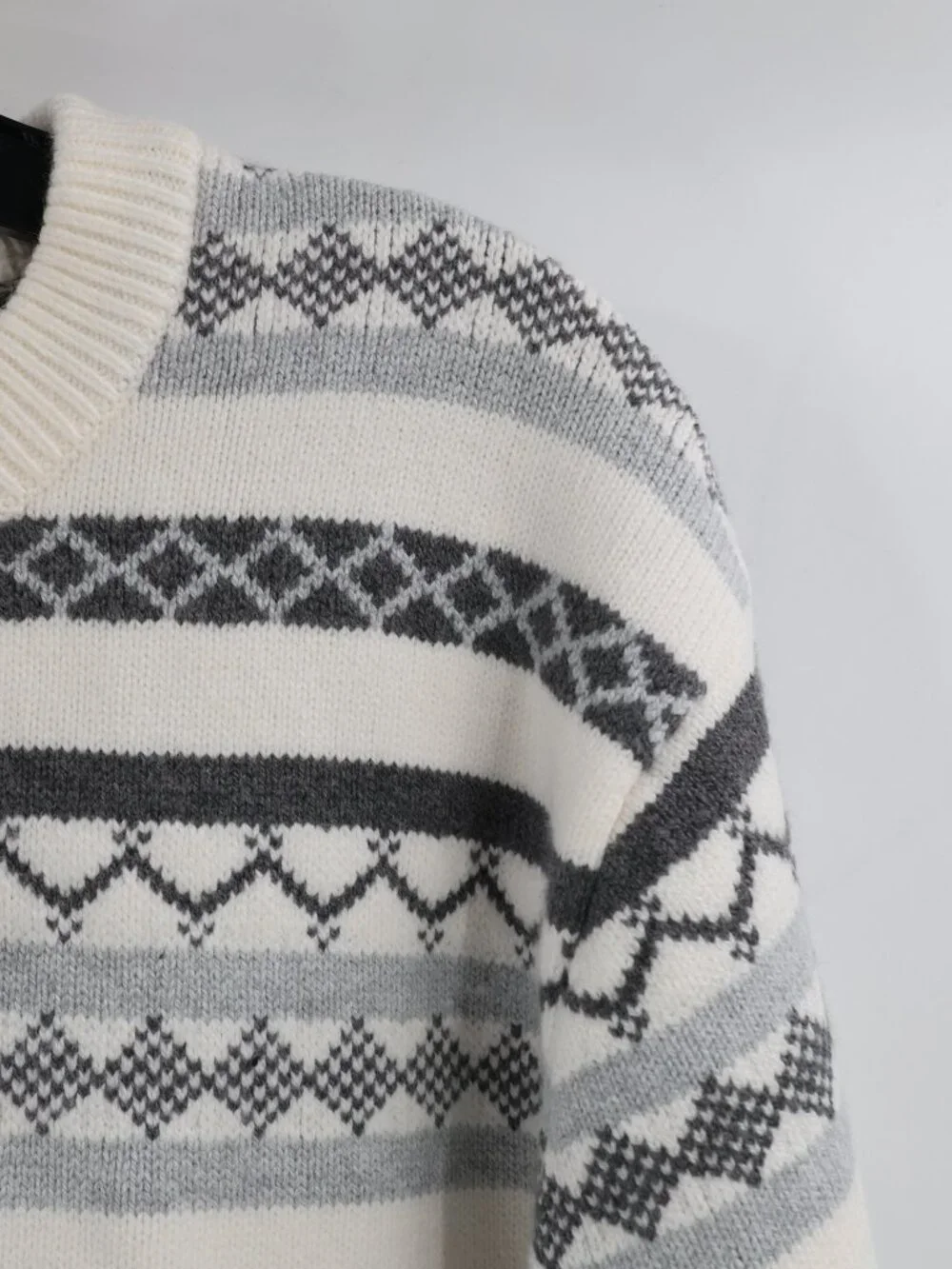 NWT Banana Republic Sweater Mens XL Fair Isle Knit Pullover cotton wool blend
